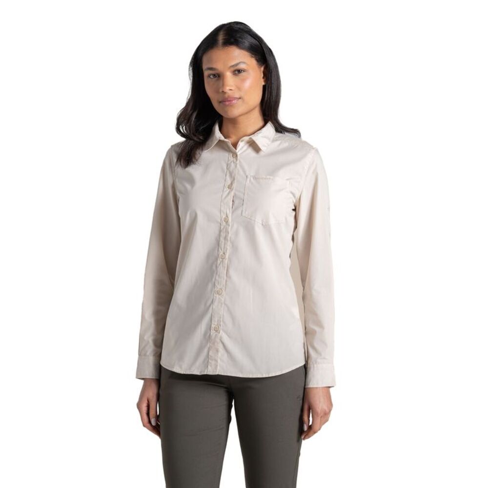 Craghoppers Womens/Ladies Kiwi III Long-Sleeved Shirt / Stone
